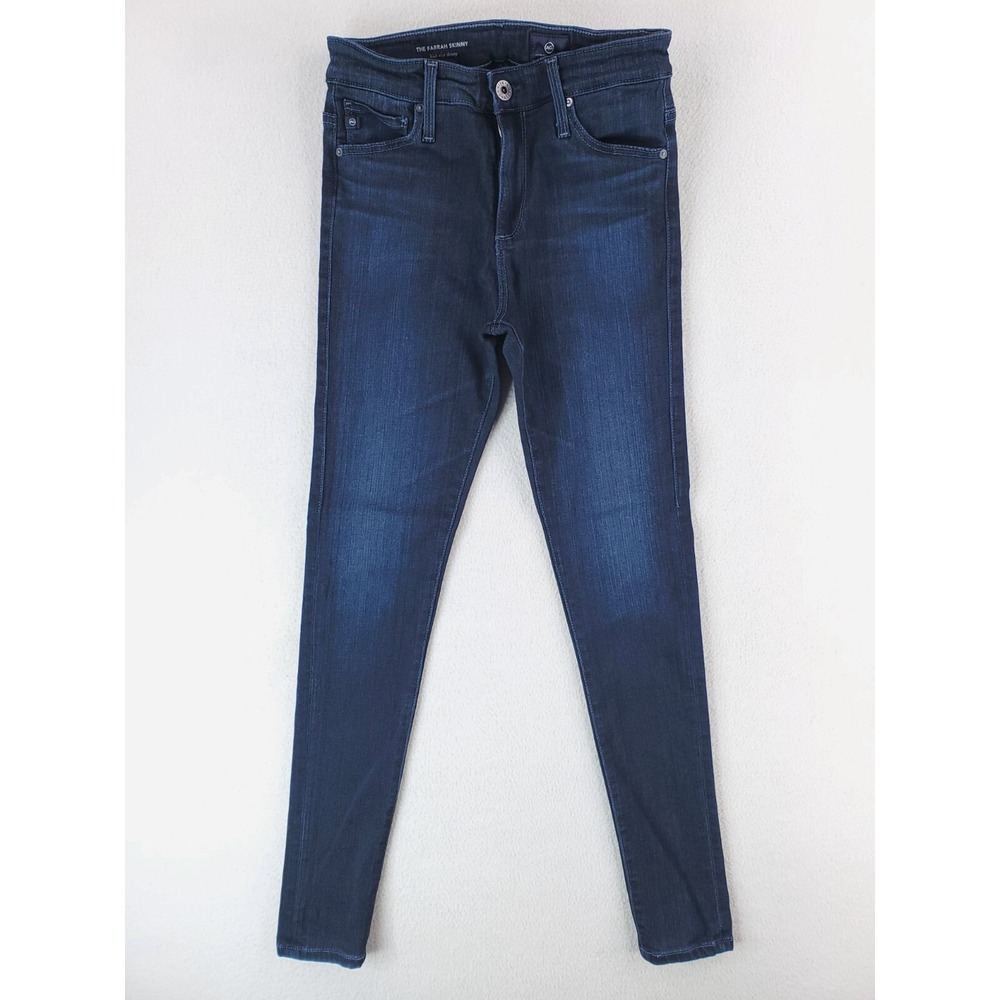 AG Adriano Goldschmied Jeans Womens 25 Blue The Farrah Skinny High Rise Dark